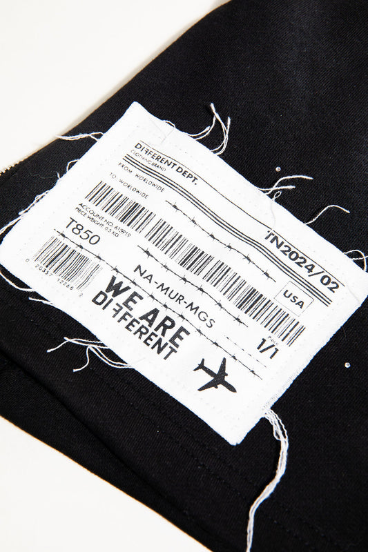 Flared Straight Shorts (Black)