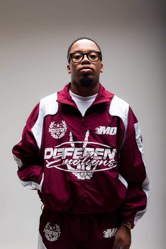 Emotions track jacket (crimson/white)
