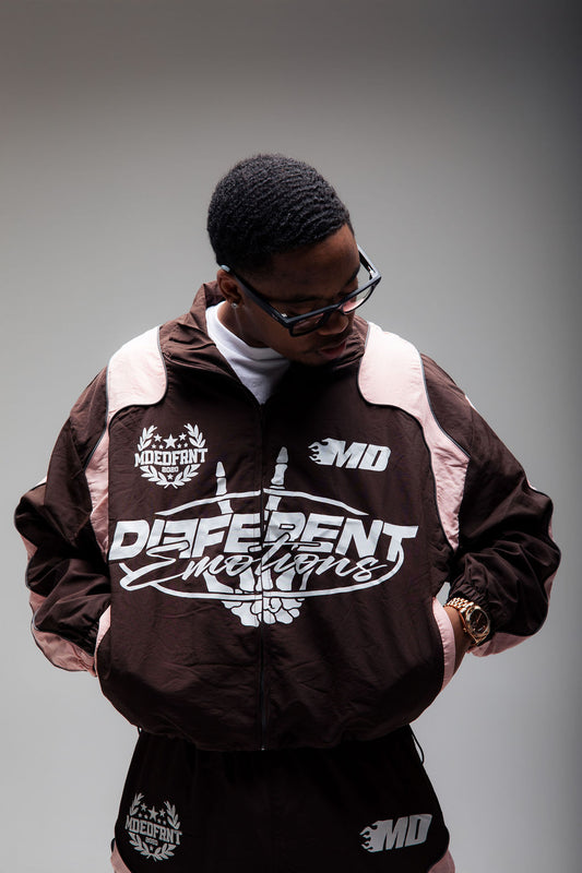 Emotions track jacket (brown/pink)