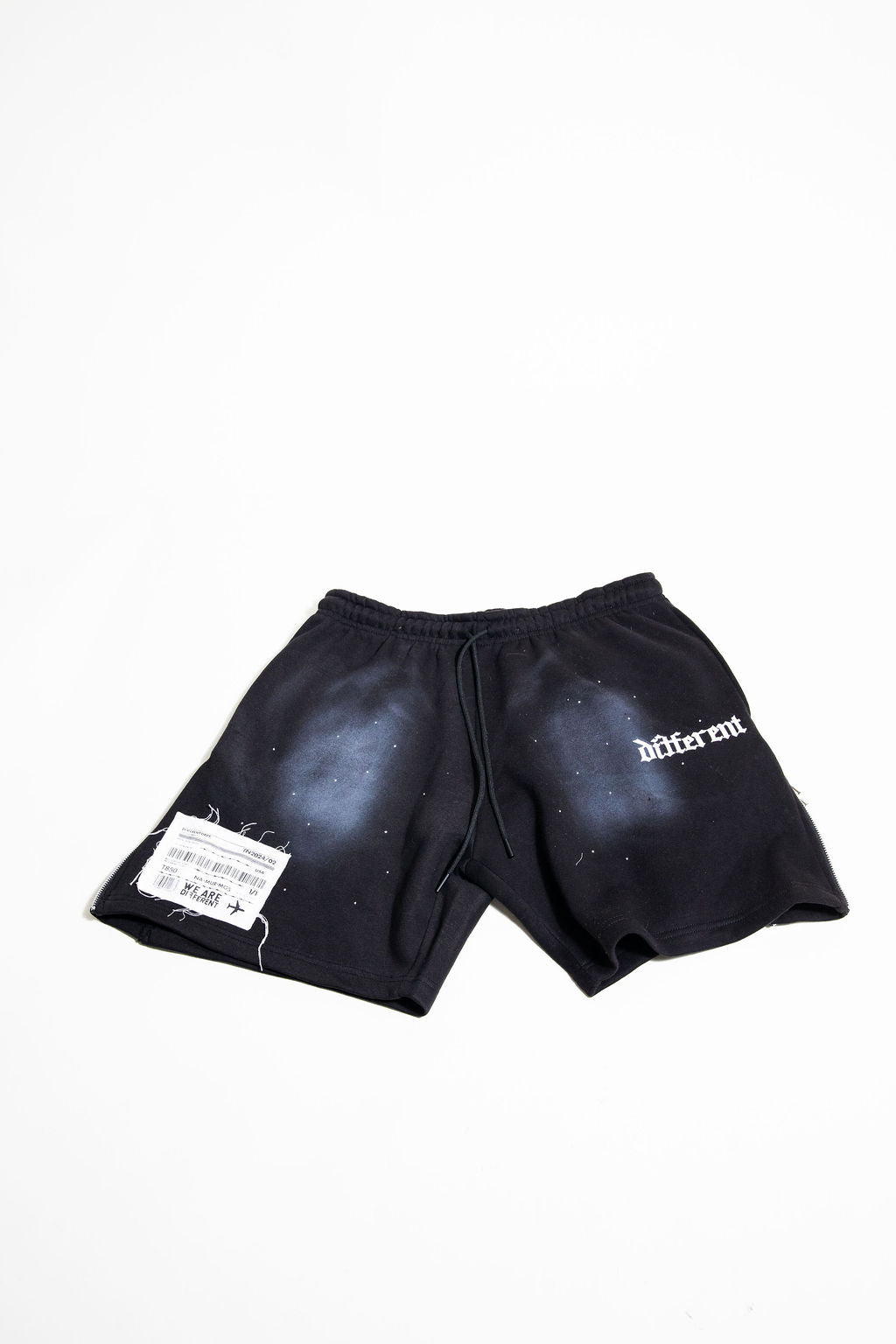 Flared Straight Shorts (Black)
