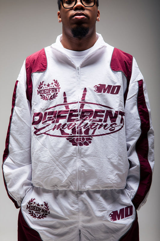 Emotions track jacket (white/crimson)