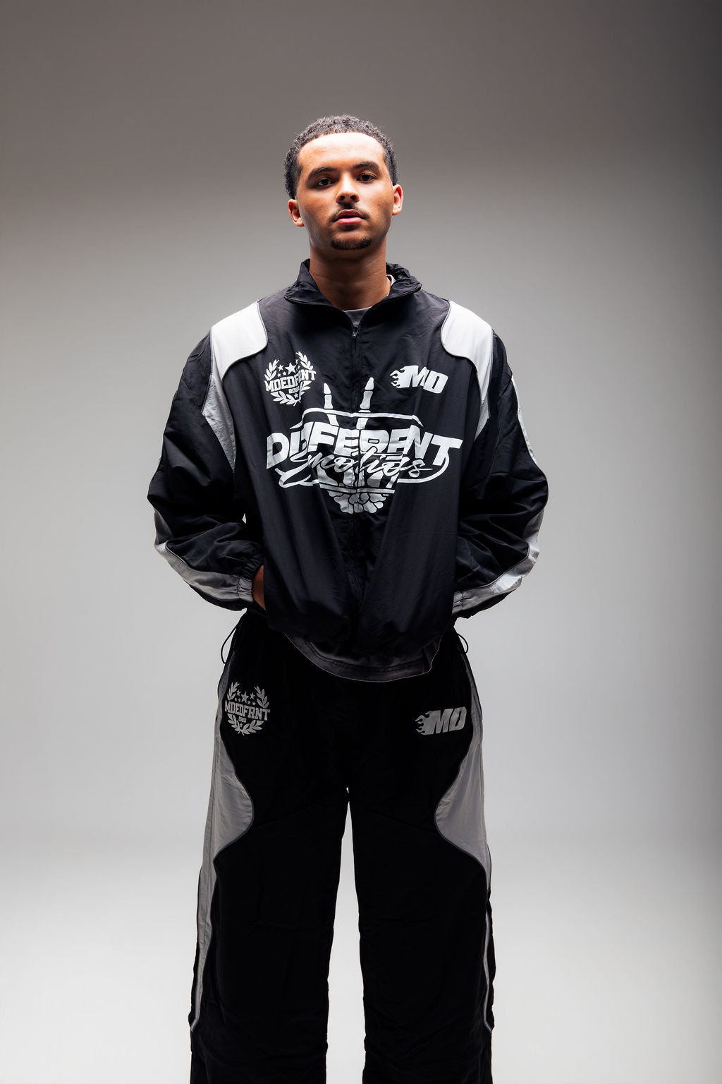 Emotions track jacket (black/light grey)