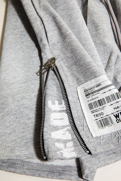 Flared Straight Shorts (Gray)