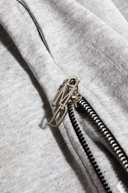 Flared Straight Shorts (Gray)