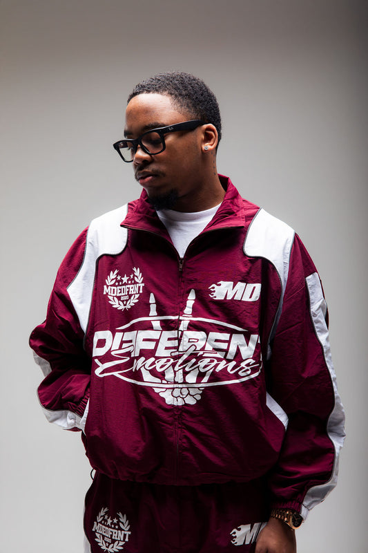 Emotions track jacket (crimson/white)
