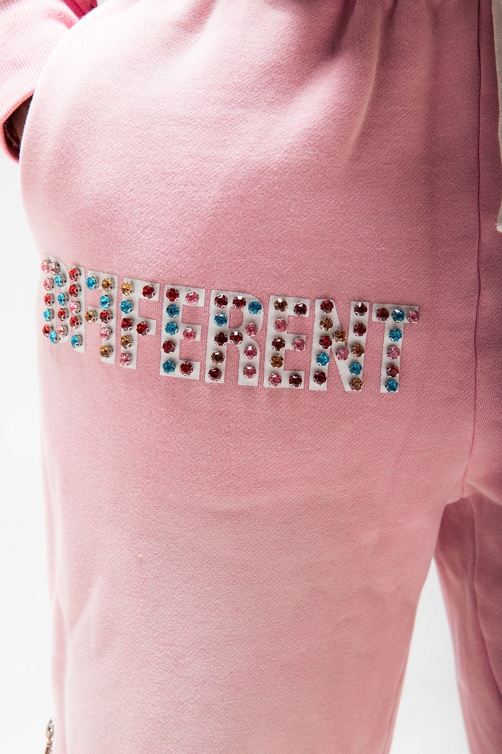 Flared straight sweats (pink)