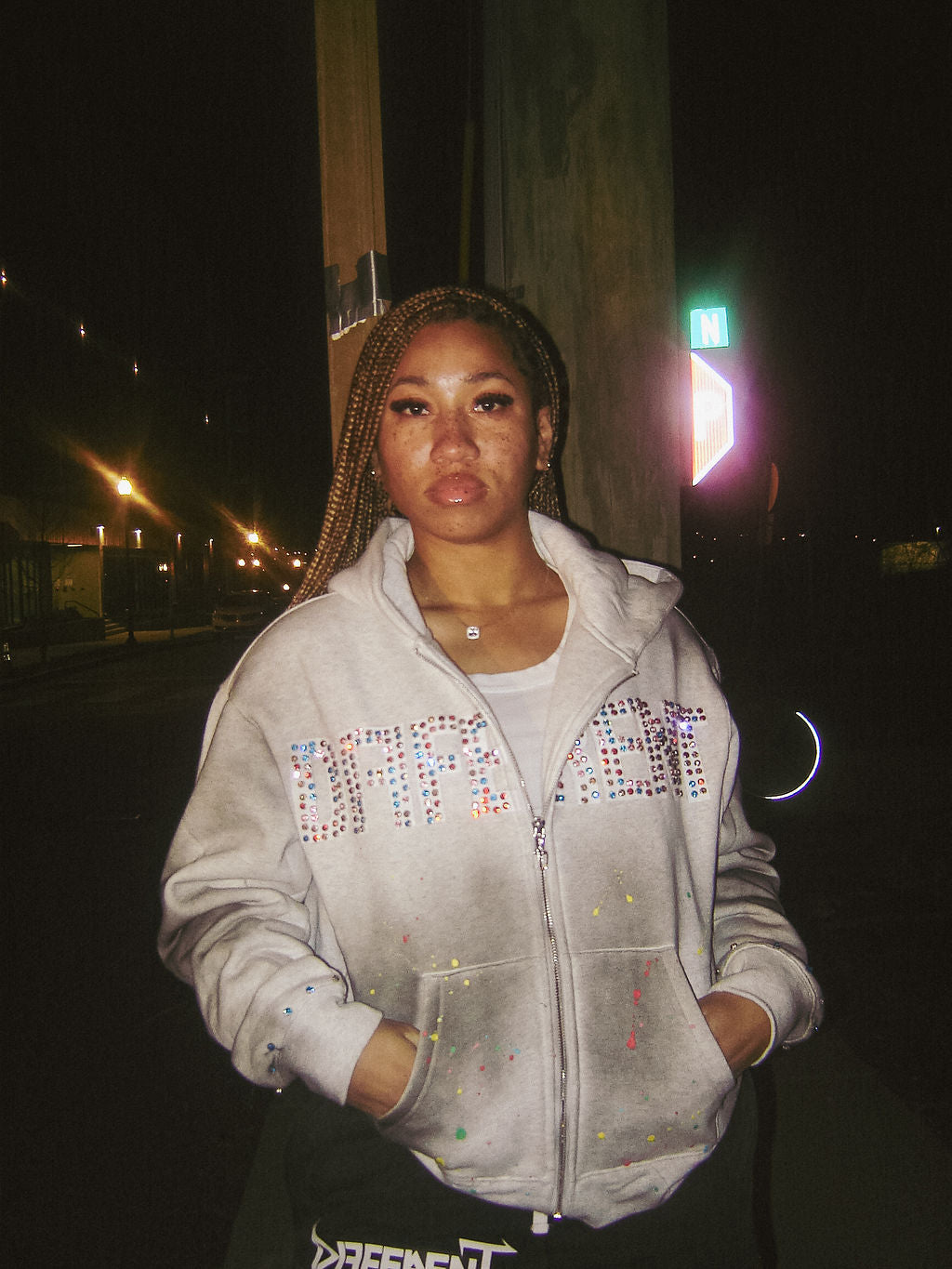 Graffiti Zip-Up (Grey)