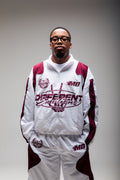Emotions track jacket (white/crimson)
