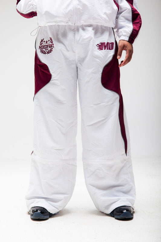 Emotions track pants (white/crimson)