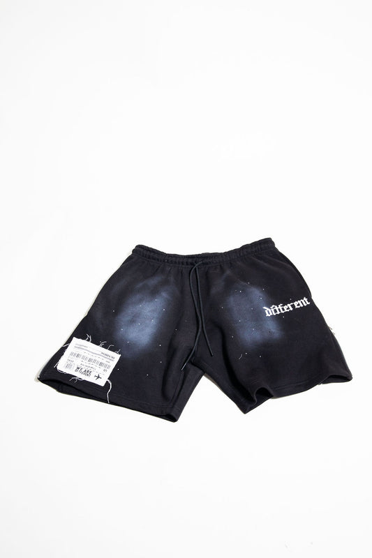 Flared Straight Shorts (Black)