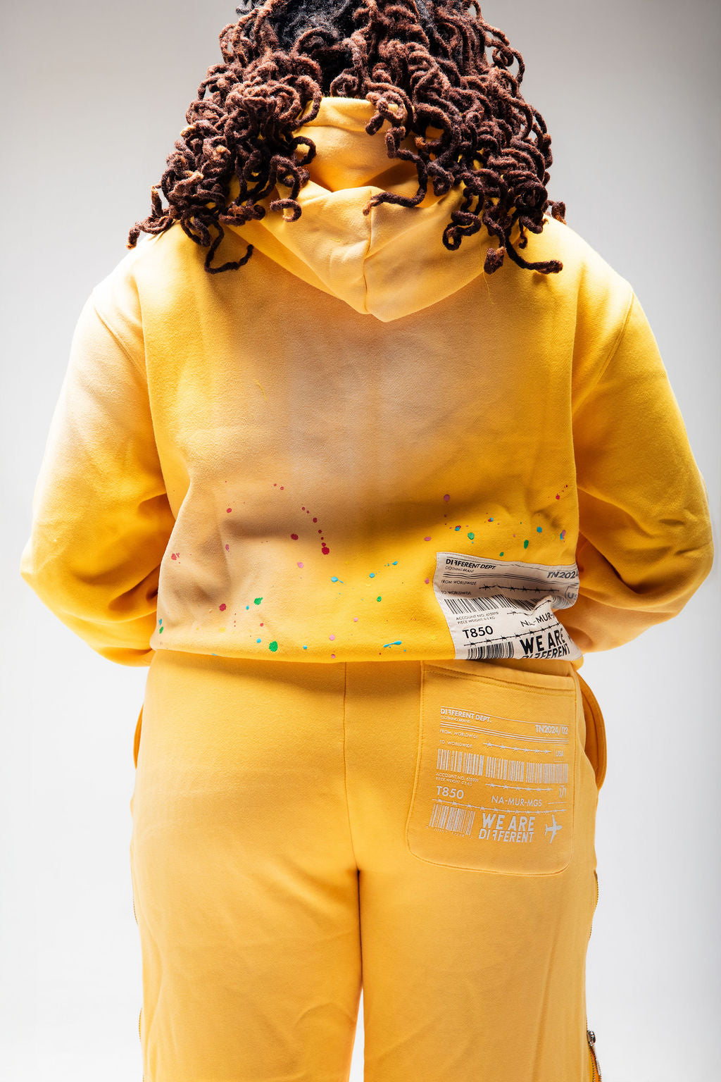Flared straight sweats (yellow)