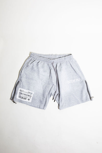 Flared Straight Shorts (Gray)