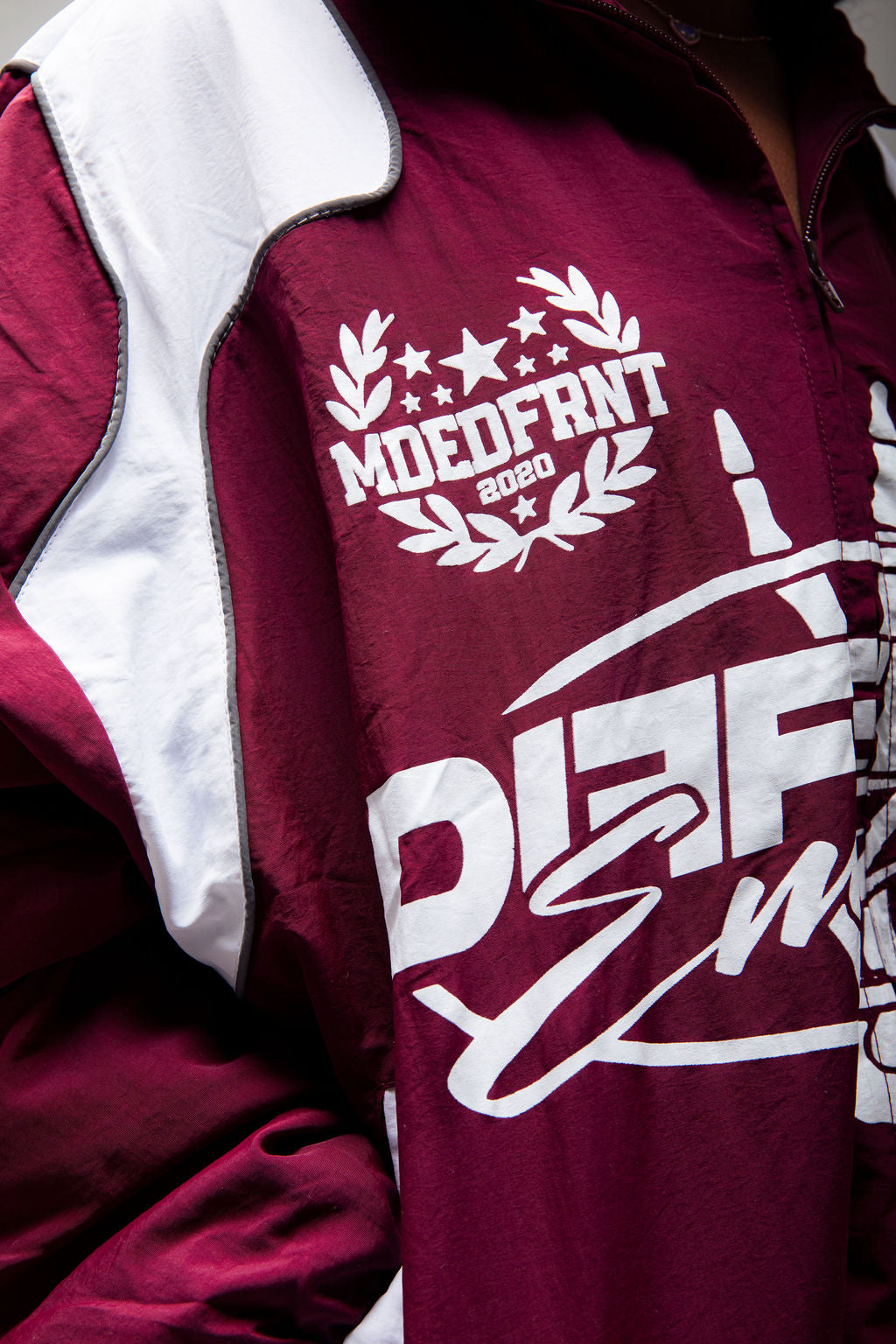Emotions track jacket (crimson/white)