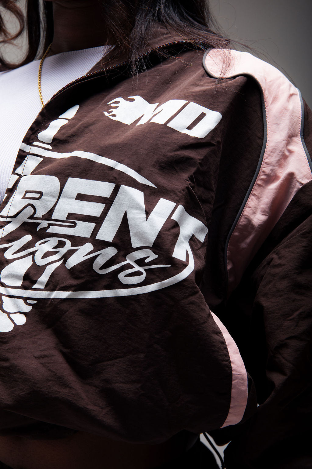 Emotions track jacket (brown/pink)
