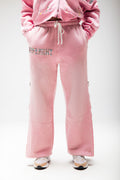 Flared straight sweats (pink)