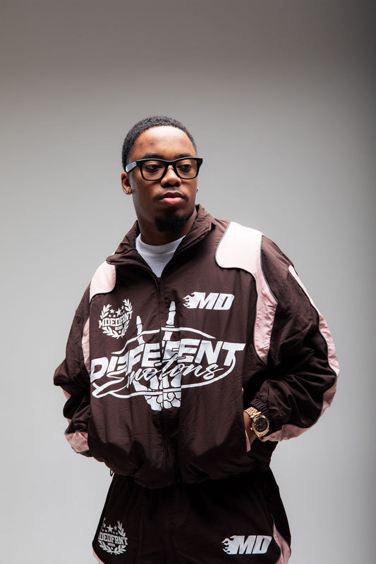 Emotions track jacket (brown/pink)